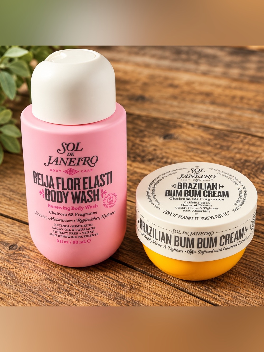 Sol de Janeiro Pink Beija Flor Elasti Body Wash and Bum Bum Cream Bundle!